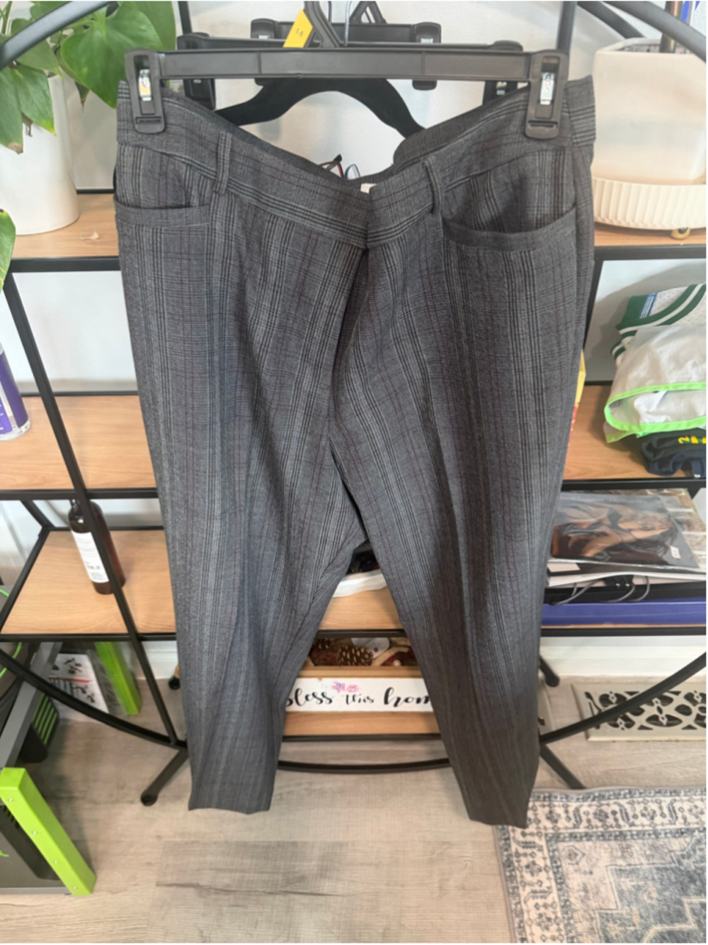 Women's Dressbarn Gray Plaid Trousers 18W